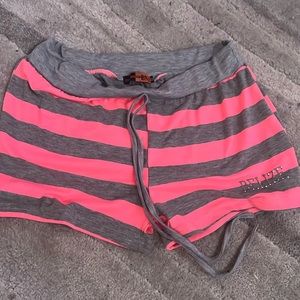 belize pink and grey striped shorts